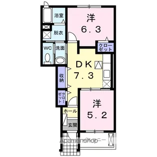 エスグランツ【1階】の間取り