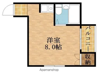 1Rの間取り画像