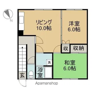 アムール北【203号室】の間取り