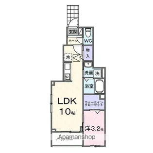 テルマエ大和【1階】の間取り