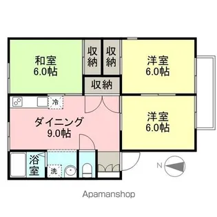ロアヴェール北城【202号室】の間取り