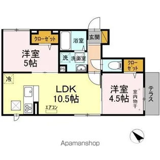 エスポワール A【1階】の間取り