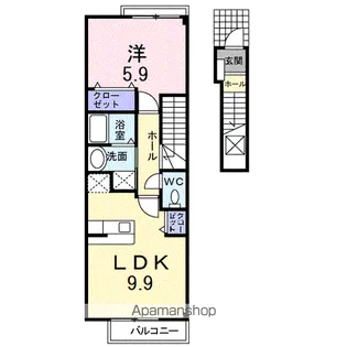 ボンヌ シャンス二番館【2階】の間取り