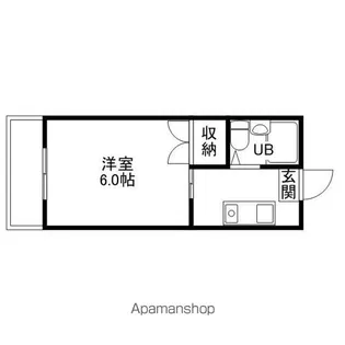 ハイパディ【201号室】の間取り
