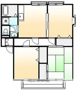 サンビレッジかねひらA・B・C【A202号室】の間取り