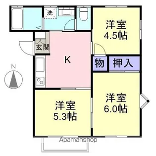 エクセレントパレスⅡ【A号室】の間取り