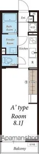 リブリ・FーDRESSROSA.AI【2階】の間取り