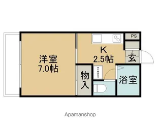 コーポウィステリア【208号室】の間取り