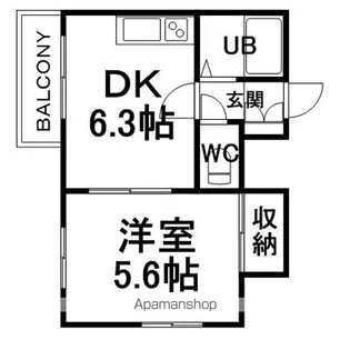 エンドレス三井平和通Ⅰ【501号室】の間取り