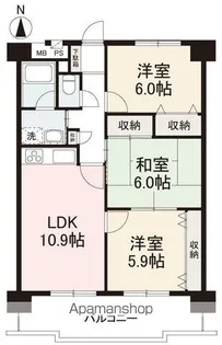マンションフジタ【602号室】の間取り