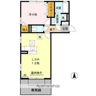 コートハウス岐陽II C【1階】の間取り