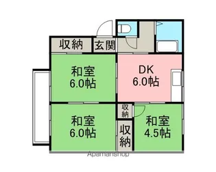 クレインハウスⅠ【103号室】の間取り