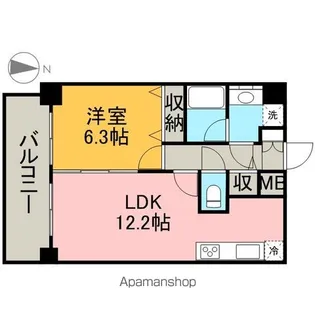 プレサンス名古屋STATIONアブソリュート【12階】の間取り