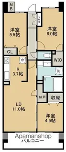 DRESSER新田東【9階】の間取り