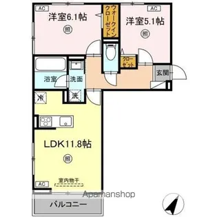 DーRESENA丸山S【3階】の間取り