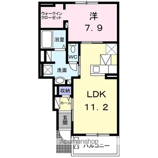 ベル フルール【1階】の間取り