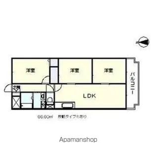 ヴィラスリースター住之江【5階】の間取り