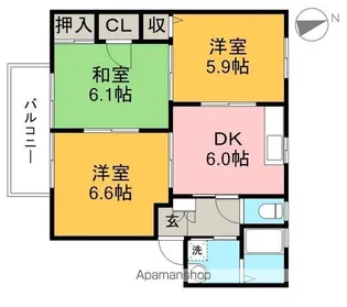 シャーメゾン橋田 C棟【2階】の間取り