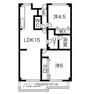 ウーリィパレス大森【1階】の間取り