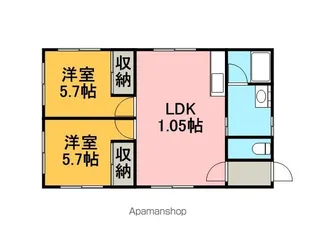 ポプラハイツ【1階】の間取り