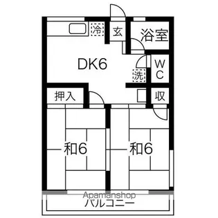 シティハイムグリーンユイB【2階】の間取り