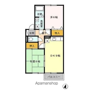 2DKの間取り画像