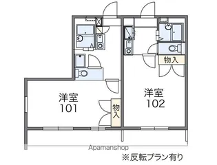レオパレスクラージュ【207号室】の間取り
