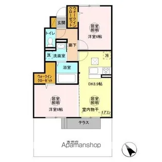 コンフォートⅡ B【103号室】の間取り