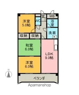 シャトレーミューズ【202号室】の間取り