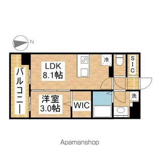 デュオフラッツ栄【15階】の間取り