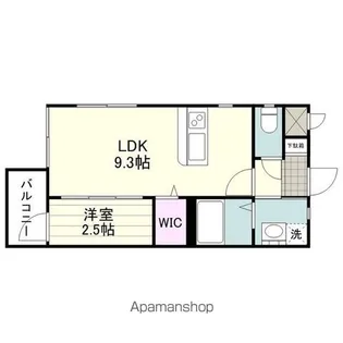 クレステッドFS【102号室】の間取り