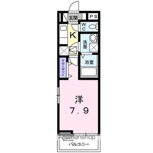 グリシーヌ・ユーヤ三ツ沢B【1階】の間取り