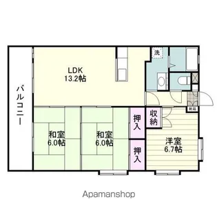 コンフォールM200【213号室】の間取り
