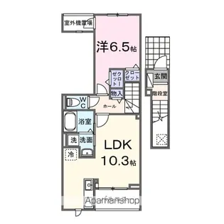 サンパティークG棟【2階】の間取り