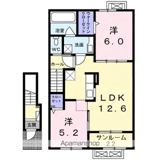 クロース ボンド【2階】の間取り