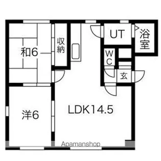 長橋コーポE棟【101号室】の間取り