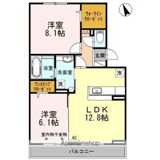 ASPERGE 百瀬(アスペルジュ モモセ)【2階】の間取り