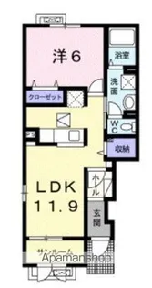 カーサ・ペアール【1階】の間取り