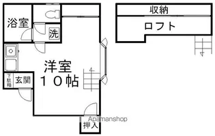 リバティ南安倍【2B号室】の間取り