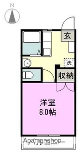 郵ハイツ平田【2-F号室】の間取り