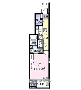 ヴィレドソレイユコガネⅠ【1階】の間取り
