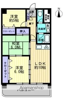 クリスタルパレス【3階】の間取り