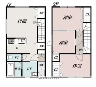 ルミナス豊岡【A号室】の間取り