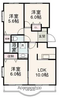 ベルナティオ【102号室】の間取り