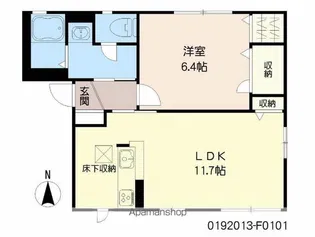 メゾン・ド・カメリア F棟【1階】の間取り