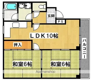 マンション大常【303号室】の間取り