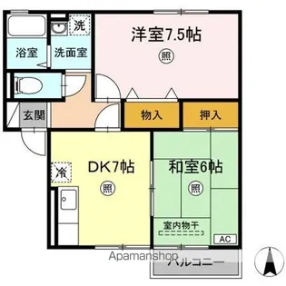ヴィステリア A・B【2階】の間取り