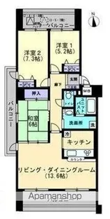 アルファステイツ新北【3階】の間取り