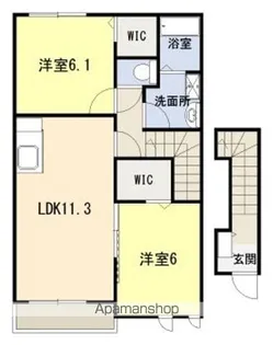 グランジュテ【2階】の間取り