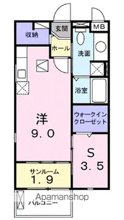 グラン・ブルー【1階】の間取り
